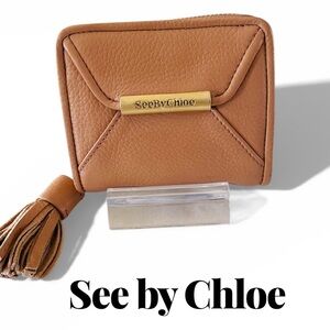 SEE BY CHLOE Tan Compact Wallet with Chloe Dust Bag